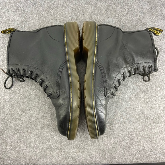 Dr. Martens Delaney Junior Size 5 Lace Up Black Leather Combat Ankle Boot - Picture 8 of 15